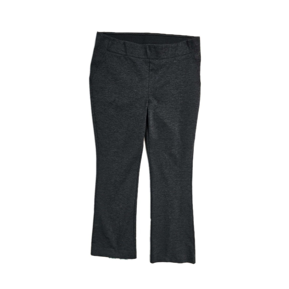 simply vera wang Pull On Pants Women's Large Gray Straight Stretch Waist